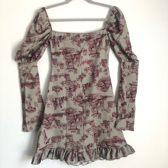 Wedgewood Print Puff Sleeve Dress - Picture 5 of 8